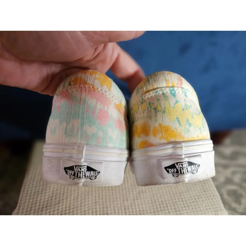 Vans Ward Sneakers Psychedelic Tie-dye Multicolor Low Top Design Size 8.5